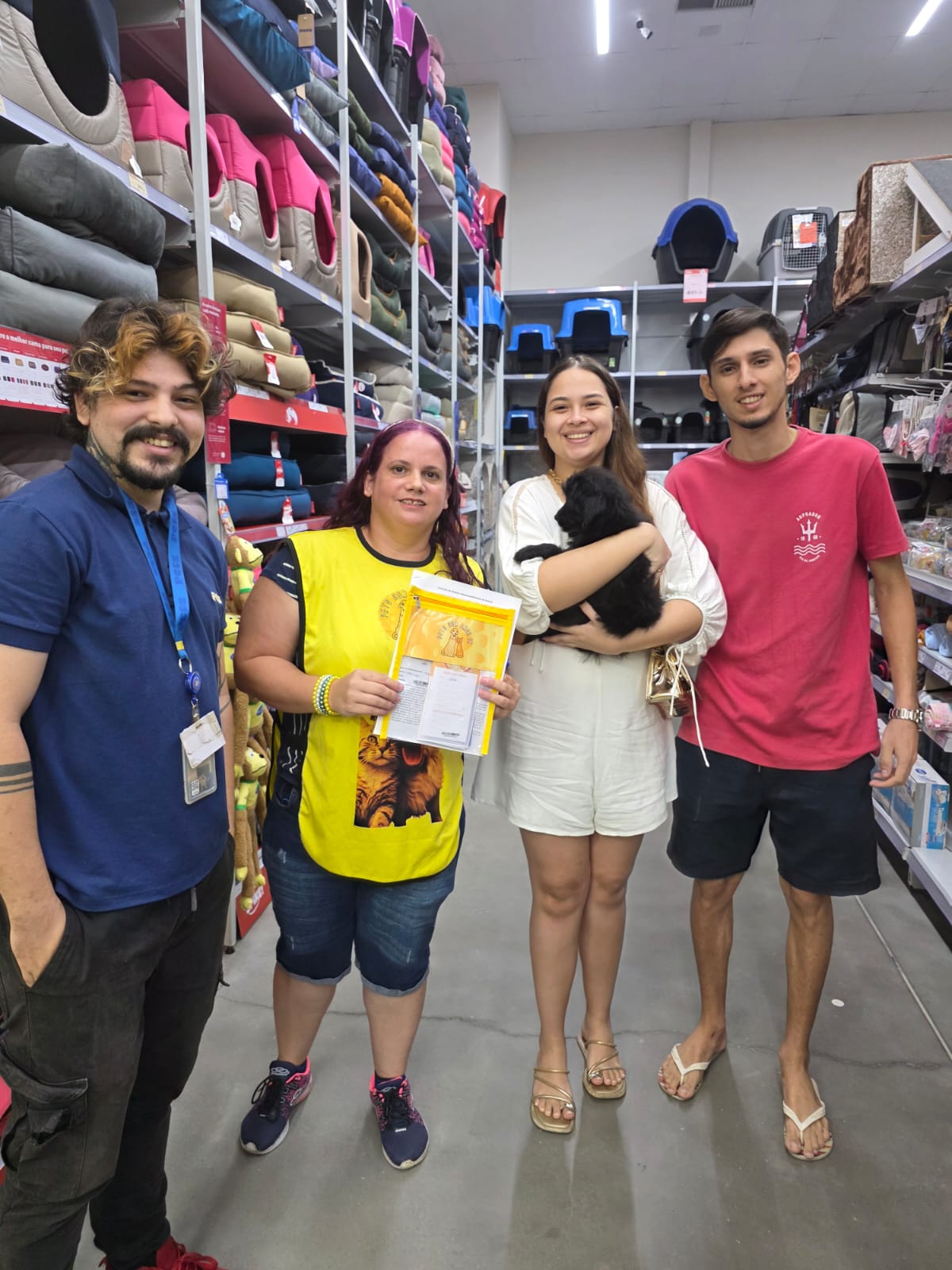 Izza com a nova família